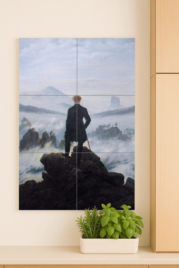 Mural de cerámica "El caminante sobre el mar de niebla" — vista 2