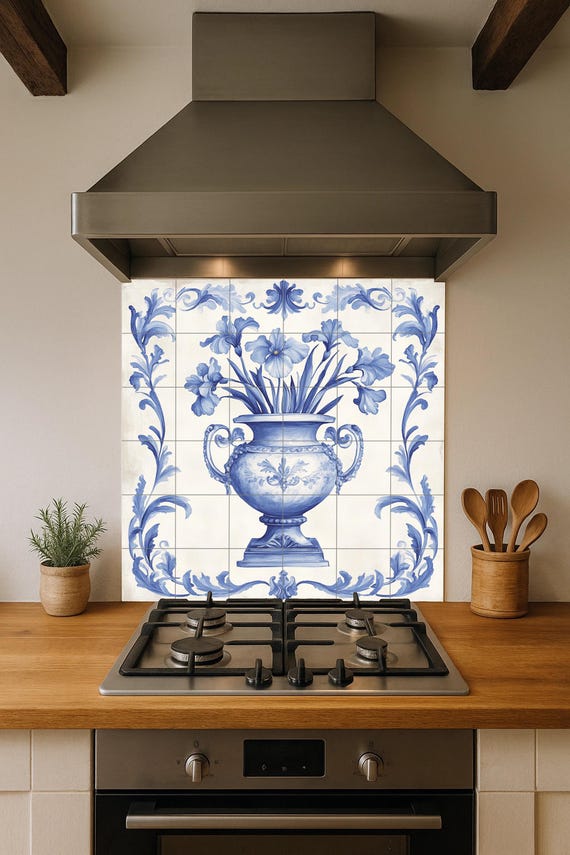 Mural de cerámica azul de Delft — vista 4