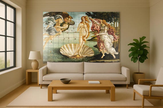 Mural de azulejos de cerámica "El nacimiento de Venus" — vista 3