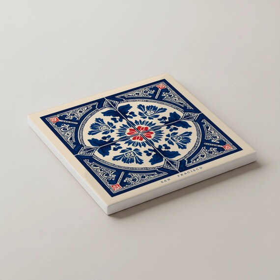 San Francisco / Juego de posavasos de azulejos de arte y artesanía / R — vista 4